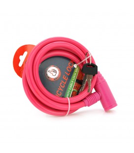 Замок велосипедний на ключі YT8121, довжина 10*1200мм, Mix color