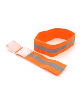 Глянсовий світловідбивний еластичний ремінець на зап'ястя або щиколотку, ціна за комплект 2шт, Orange