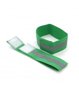 Глянсовий світловідбивний еластичний ремінець на зап'ястя або щиколотку, ціна за комплект 2шт, Green