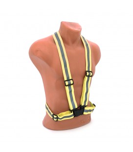 Глянсовий світловідбиваючий ремінь-жилет, Yellow