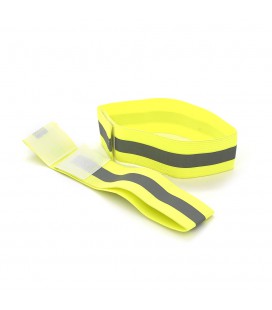 Глянсовий світловідбивний еластичний ремінець на зап'ястя або щиколотку, ціна за комплект 2шт, Light Yellow