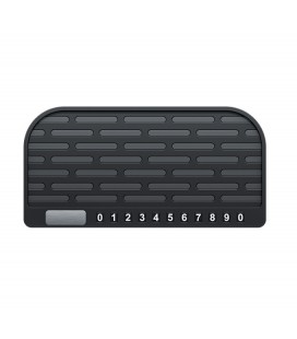 Автомобільний килимок CABULE на торпеду, 15х30мм, + паркувальний номер, PVС, чорний