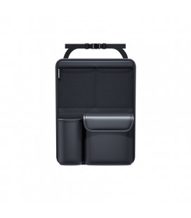 Автомобільний органайзер CABULE на сидіння, 46x33см, кріплення до сидінь ременями, 4 відділення, PV-шкіра, чорний