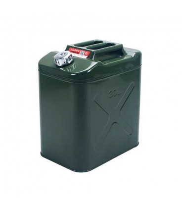 Канистра Merlion YT-HS-FX-30L, металлическая с клапаном + гибкая лейка, 30л, 355х255х420мм, Green