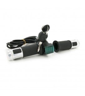 Ручка газу із ключем для електровелосипеда 12-72V+вольтметр, Box