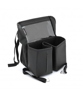 Автоорганайзер CABULE між сидіннями, 5 відділень. Кріплення до передніх сидінь ременями. Матеріал PV-шкіра. 32x32см. Чорний