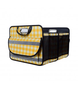 Органайзер складаний у багажник автомобіля, 500x420х330mm, 4 відділення, Yellow+White