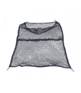 Сітка фіксуюча в багажник/пікап/причіп, 120x120см, кріплення гачками, поліпропілен-латекс, чорний