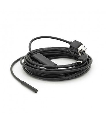 Універсальний ендоскоп 3в1 (USB+MicroUSB/Type-C) для смартфона/ПК, камера 5.5мм, м'який кабель 5м, з LED-підсвічуванням, IP67