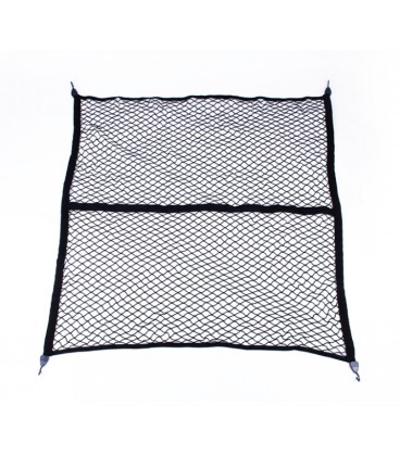 Автомобільний органайзер-сітка, що фіксує в багажник/пікап/причіп, 120x120см, кріплення гачками, поліпропілен-латекс, чорний