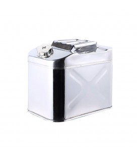 Каністра Merlion ML201-20L, нержавіюча сталь + гнучка лійка, 20л, 370х260х310мм, 2.30 кг, Silver