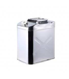 Каністра Merlion ML201-30L, нержавіюча сталь + гнучка лійка, 30л, 370х260х410мм, 2.80 кг, Silver