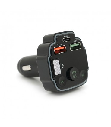 FM-модулятор Q8 з еквалайзером, 3.1A, USB, TF, 55.5х41.5х37.5