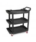 Пластмасовий візок для інструментів 97.5х48х68мм, черний