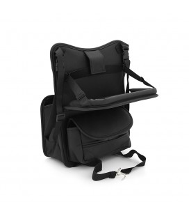 Автоорганайзер CABULE між сидіннями, 4 відділення та міні-столик. Матеріал PV-шкіра. 35x28х15 см. Чорний