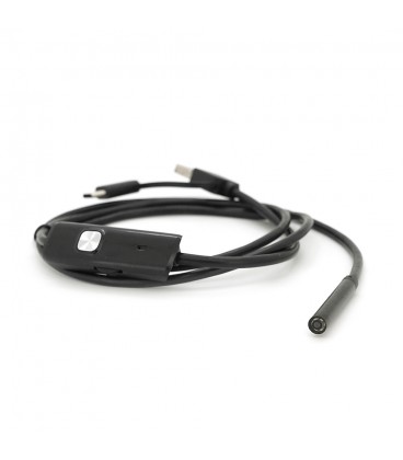 Універсальний ендоскоп 3в1 (USB+MicroUSB/Type-C) для смартфона/ПК, камера 5.5мм, м'який кабель 1м, з LED-підсвічуванням, IP67