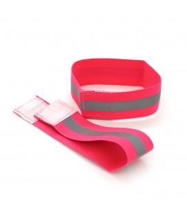 Глянсовий світловідбивний еластичний ремінець на зап'ястя або щиколотку, ціна за комплект 2шт, Pink
