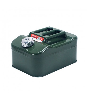 Канистра Merlion YT-HS-FX-10L, металлическая с клапаном + гибкая лейка, 10л, 355х255х200мм, Green