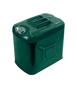 Каністра Merlion YT-HS-FX-50L, металева з клапаном + гнучка лейка, 50л, 472х305х470мм, Зелена