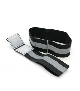 Глянсовий світловідбивний еластичний ремінець на зап'ястя або щиколотку, ціна за комплект 2шт, Black