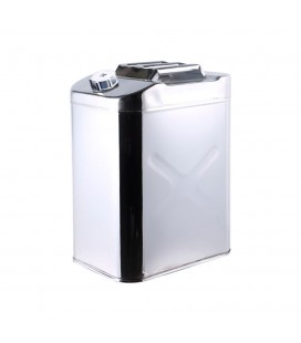 Каністра Merlion ML201-35L, нержавіюча сталь + гнучка лійка, 35л, 370х260х480мм, 3.05 кг, Silver