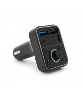 FM-модулятор D1, підсвічування 7 кольорів, 1.5-3.1A, USB, TF, 49.5х41х36