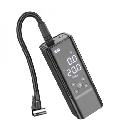 Портативний повітряний насос HOCO ZP7, до 10 атм, вбудований акумулятор 5000mAh, ліхтарик, Black, Box