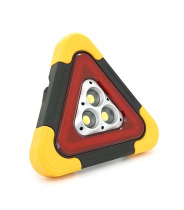 Знак аварійної зупинки Suitu ST-1101L-B. 42 LEDs та 3 COB. 5 режимів роботи. Живлення 3х AA батарей. Розмір 27×27×27 см. 490 г.