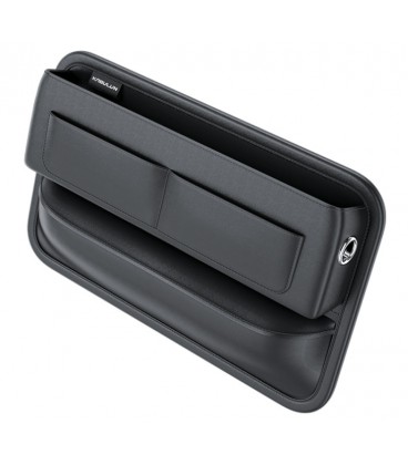 Автоорганайзер CABULE між сидіннями, 3 відділення. Матеріал PV-шкіра. 30x20х4см. Чорний