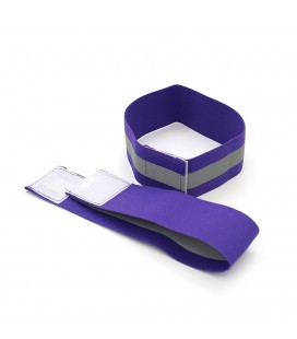 Глянсовий світловідбивний еластичний ремінець на зап'ястя або щиколотку, ціна за комплект 2шт, Purple