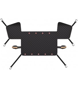 Авточохол-шторка ST-4022B. На лобове та 2 передніх скла. Розмір: 1600×1200 мм. 6 фіксаторів. Матеріал алюмінієва плівка+бавовна.