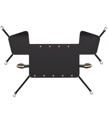 Авточохол-шторка ST-4022B. На лобове та 2 передніх скла. Розмір: 1600×1200 мм. 6 фіксаторів. Матеріал алюмінієва плівка+бавовна.