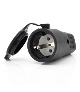 Штепсельний роз'єм з заземленням IP44 16A 250V 602228, Black