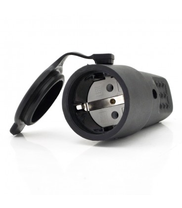 Штепсельний роз'єм з заземленням IP44 16A 250V 602228, Black