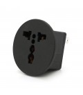 Гніздо на корпус під універсальну розетку SS-801, 250В, 13А, Black