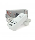 Мережевий фільтр ТВ-Т06, 1 розетка + 4 USB, 2 м, перетин 3х0,75мм, 2500W, White, Box