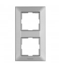Рамка Panasonic Arkedia Slim подвійна, вертикальна, срібна