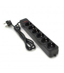 Мережевий подовжувач Gembird SP6, 220В 10А, 6 розеток, 4,5 м, Black, Q30