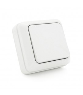 Вимикач одинарний зовнішнього монтажу, White, Q10