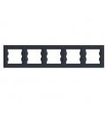 Рамка п'ятимісна горизонтальна Schneider Asfora, Антрацит