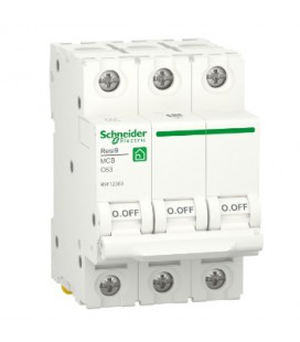 Автоматичний вимикач змінного струму  Schneider RESI9 63А, 3P, крива C, 6кА
