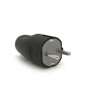 Вилка із заземленням 10/16А 250V A712B, Black, Q35