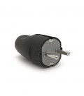 Вилка із заземленням 10/16А 250V A712B, Black, Q35