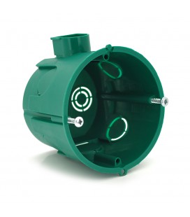 Подрозетник / Коробка стыковочная, бетон Ø68х60мм (с болтами) Глубокая зелёная Q100