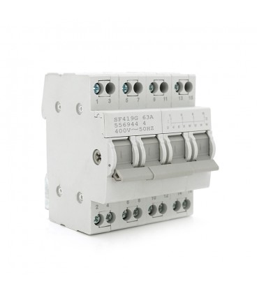 Модульний перекидний автомат трипозиційний (перекидний автомат) SF419-63/4P, 400V, 50HZ