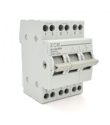 Модульний перекидний автомат трипозиційний (перекидний автомат) Voltronic SF219G-3P-63A із загальним виходом