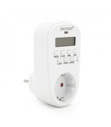 Розетка c цифровим тижневим таймером Sinotimer TM518, 16A, 3000W, 230V