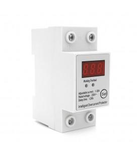 Захисне реле з контролем струму SAP01, 1-30A, 230V, на DIN-рейку 2P, кнопка скидання, 36х65х85 мм