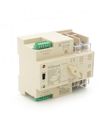 Автоматичний перемикач навантаження НіSmart W2R-2P сеть-генератор,однофазний, двохлюсний ,220В ,100А