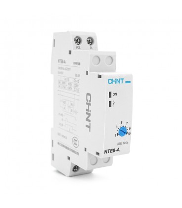 Реле часу CHINT NTE8A120S, на DIN-рейку, затримка відключення-12с-120с, Ue/le: AC-15 240В/0,75А, -5°С~+40°С, 93х66,5х18,5 мм